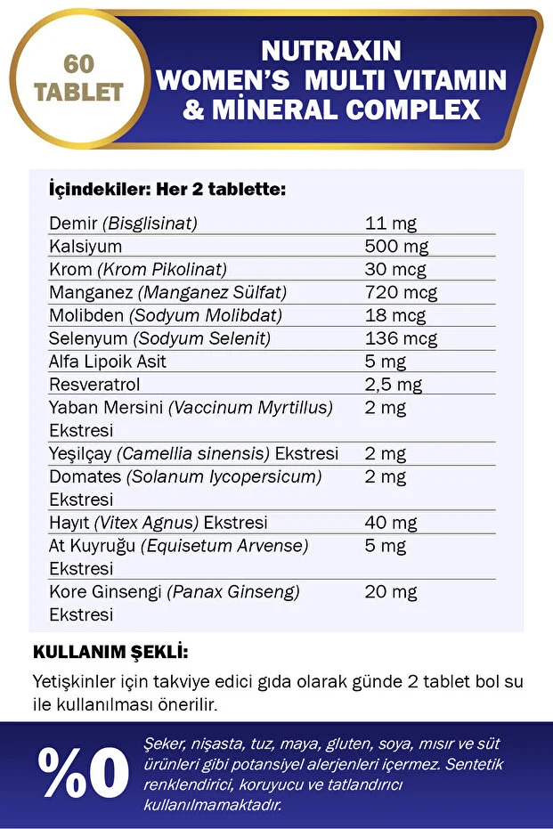 Multivitamin Complex Women's 60 Tablet